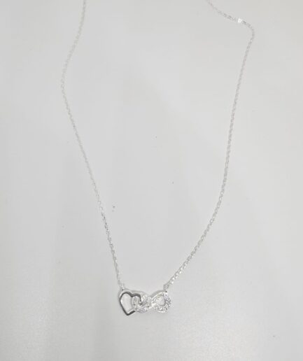 Cadena y Dije Infinito y Corazón