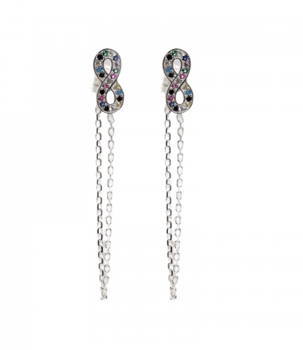 Aros Pasantes Infinito Multicolor Colgantes