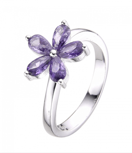 Anillo FLor Lila