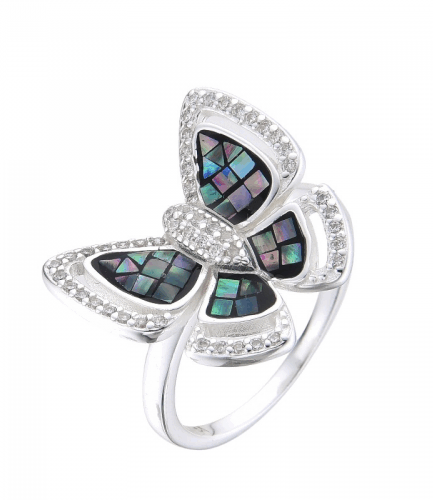 Anillo de Mariposa Tornasolado