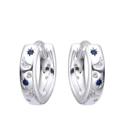 Aros Argolla Estrella y Luna 12MM
