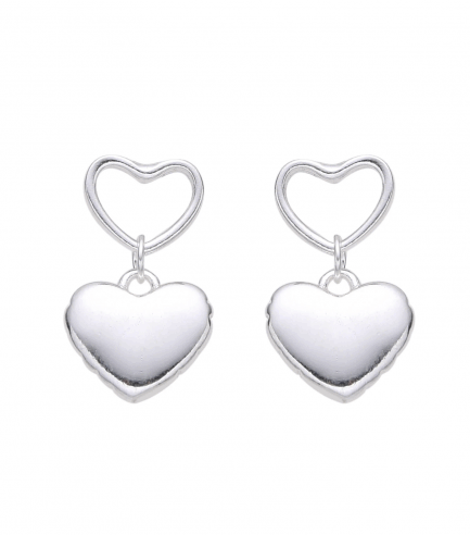 Aros Pasantes Corazón Colgante