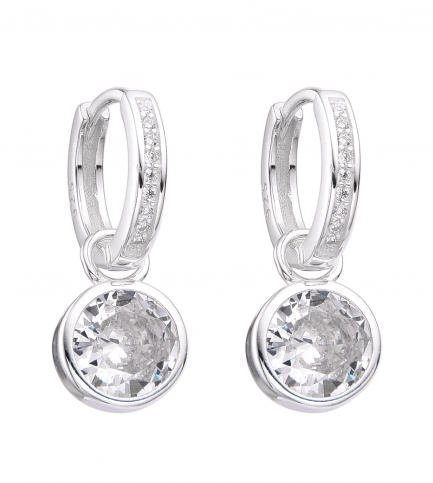 Aros Argollas con Punto de Luz Blanco