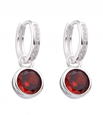 Aros Argollas con Punto de Luz Rojo