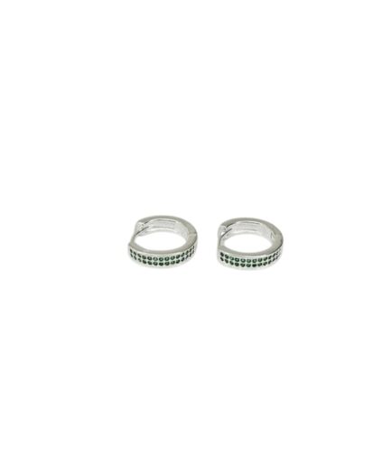 Aros Argollas con Piedras Verdes 16mm