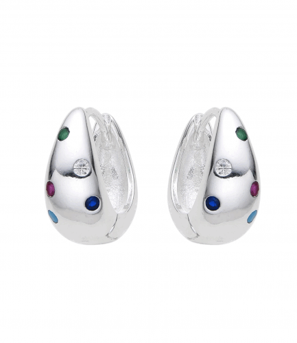 Aros Argollas Gota Multicolor 14MM