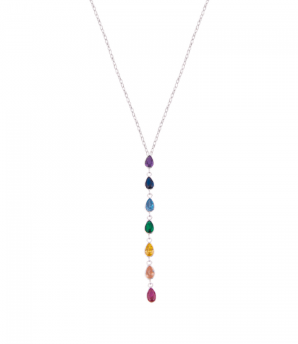 Cadena y Dije con Puntos de Luz Multicolor 3.5MM