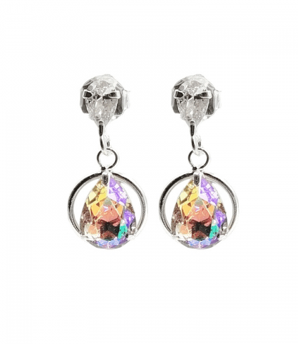 Aros Colgantes Gota con Piedra SW Tonasol