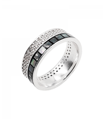 Anillo con Piedras y Nacar Tornasolado