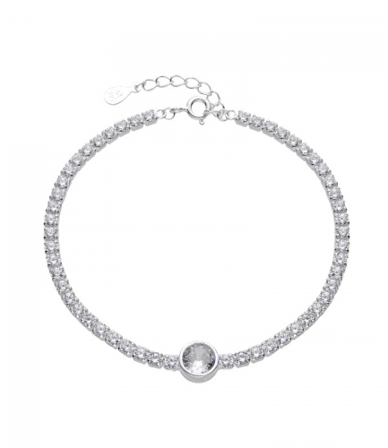 Pulsera Tennis y Punto de Luz en el centro