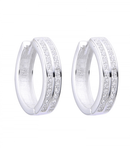 Aros Argolla con Piedras Doble 15MM