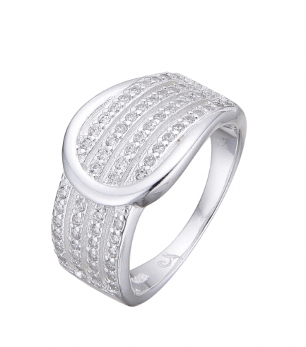 Anillo Cinto con Piedras Blancas