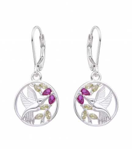 Aros Colgantes con Colibrí