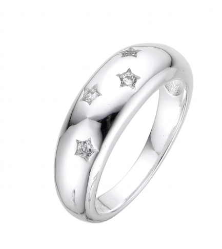 Anillo de Estrellas con Piedras