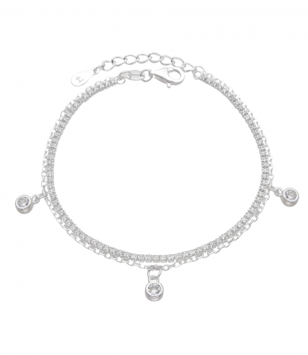 Pulsera Doble Tennis y Puntos de Luz