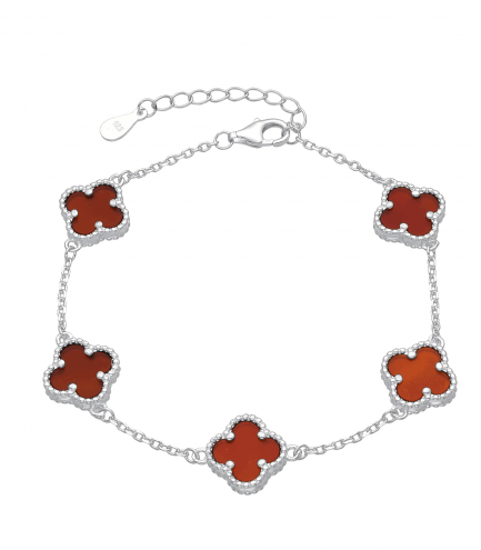 Pulsera Van Cleef Trebol Bordo