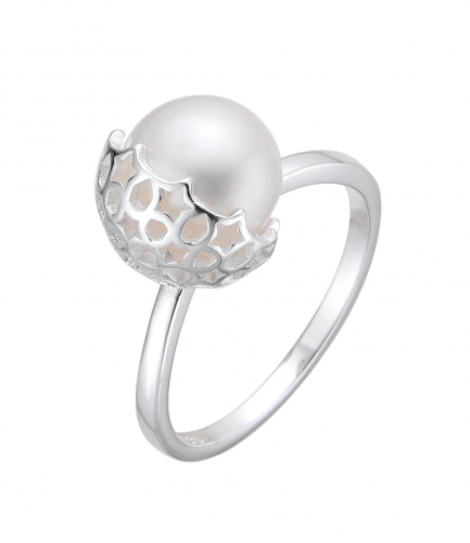 Anillo De Perla y Plata