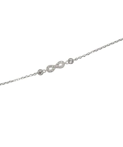 Pulsera Infinito con Piedras Blancas