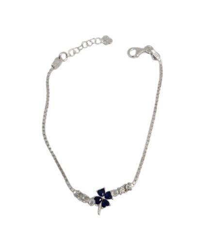 Pulsera con Flor Azul en el centro