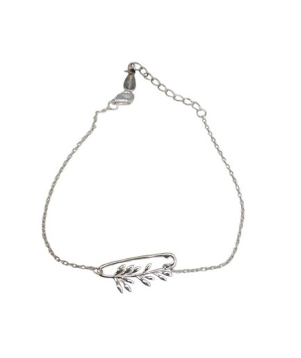 Pulsera Hoja con Alfiler de Gancho