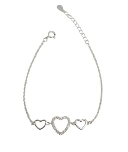 Pulsera con Corazones en el Centro
