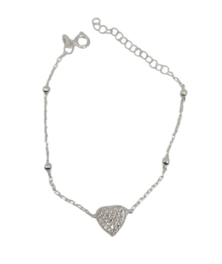 Pulsera con Corazón en el centro y Piedras